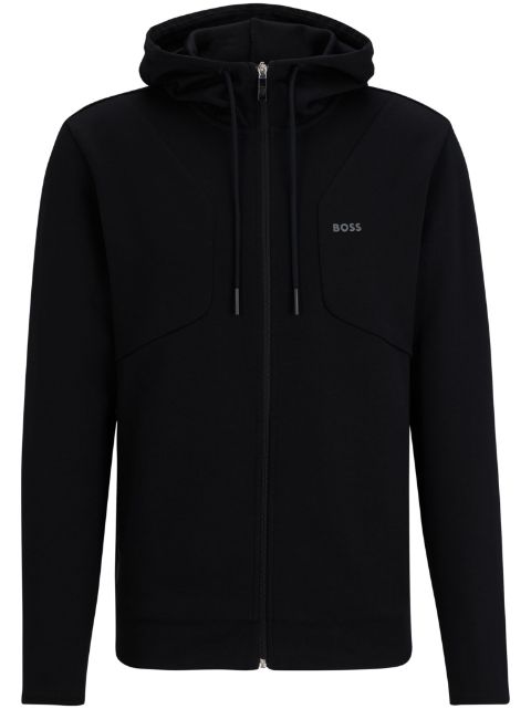 BOSS logo-print cotton-blend hoodie