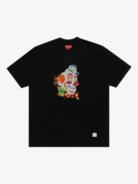 Supreme playera Clown manga corta con detalle de lentejuelas