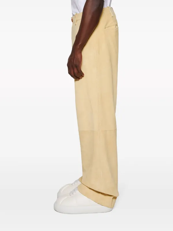 Marni wide-leg Suede Trousers | Neutrals | FARFETCH