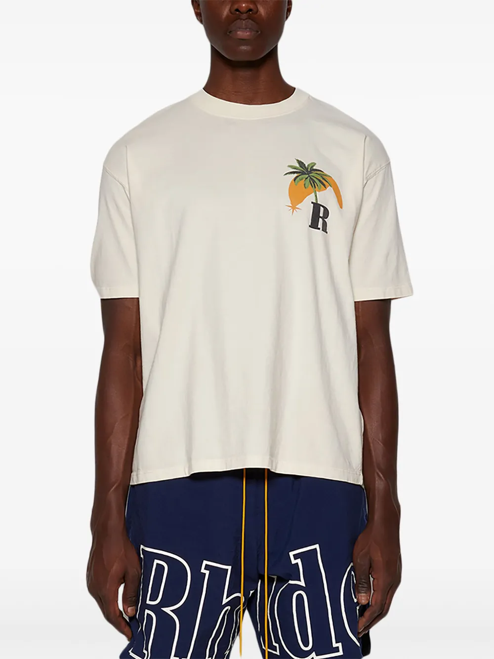 RHUDE Katoenen T-shirt Beige