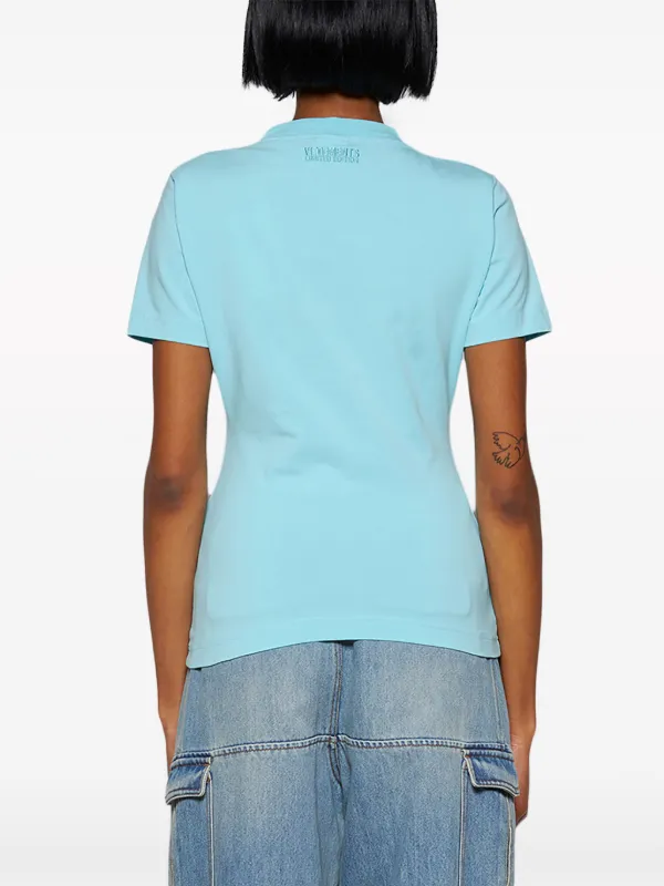 VETEMENTS ラインストーンロゴ Tシャツ | ブルー | FARFETCH JP