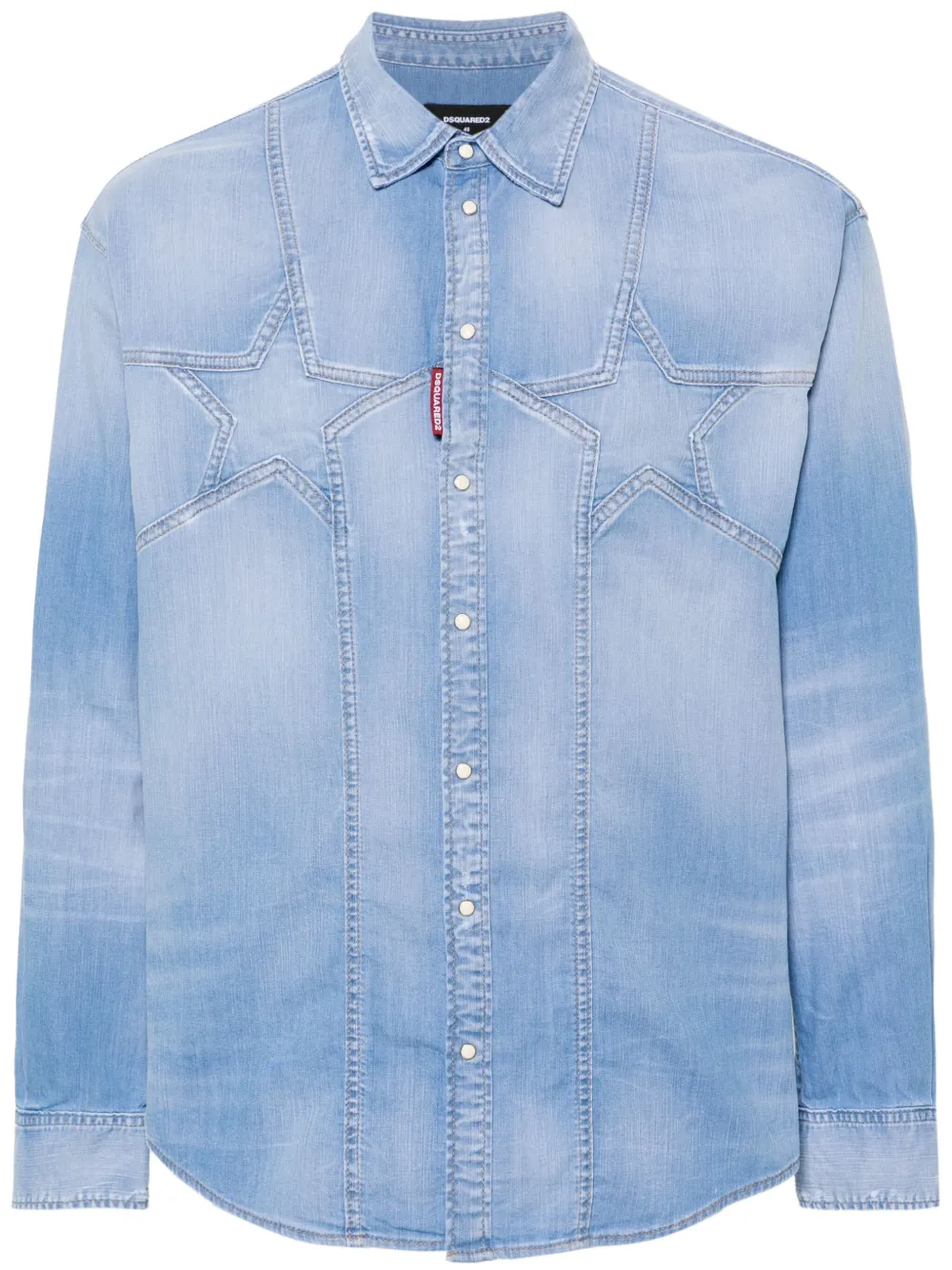 Dsquared2 Twin Starts denim overhemd Blauw