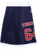 DSQUARED2 elasticated-waist mesh track shorts - Blue