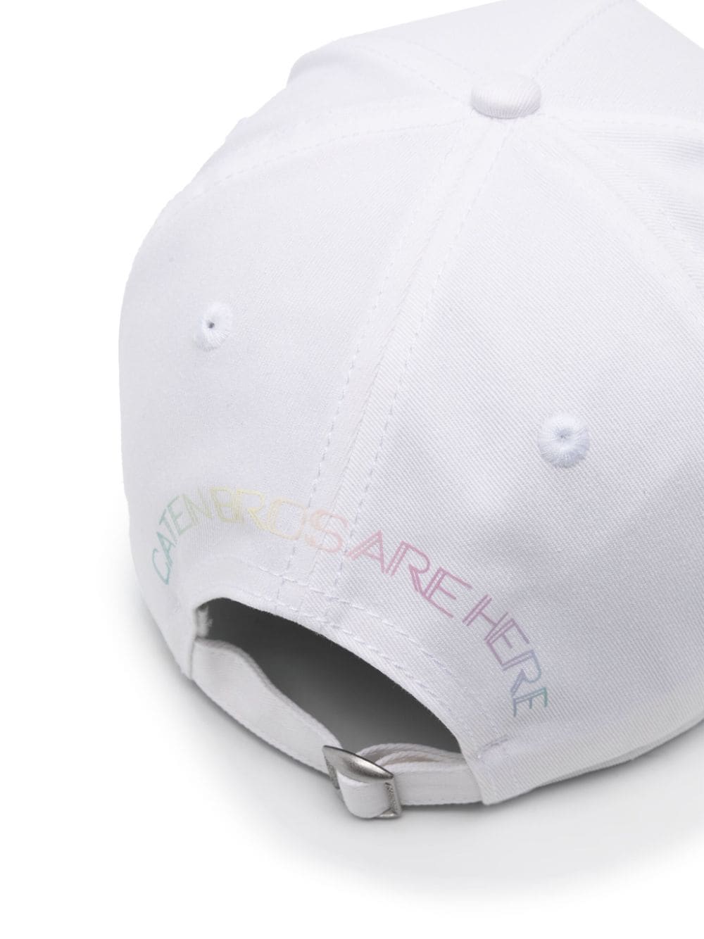 Shop Dsquared2 Slogan-print Cotton Baseball Cap In White