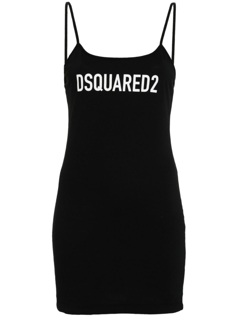 Dsquared2 Logo-print Mini Dress In Black