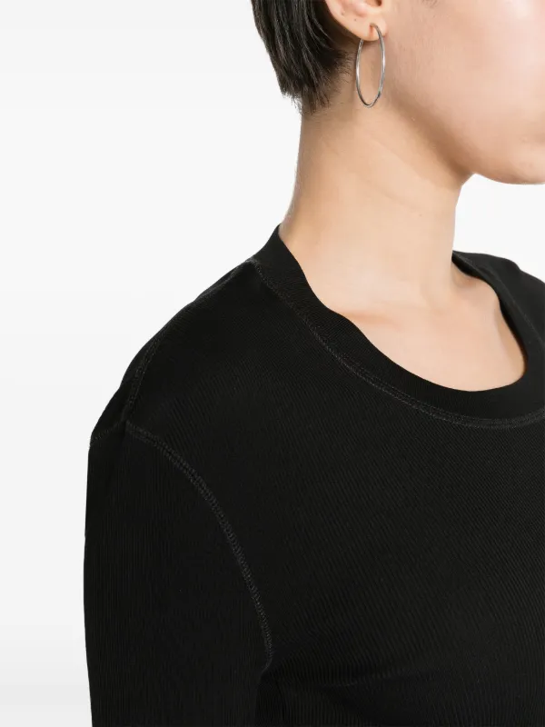 【送料&関税込】Lemaire Long-sleeved Straight Hem T-shirt LEMAIRE long-sleeve T-shirt | Black | FARFETCH