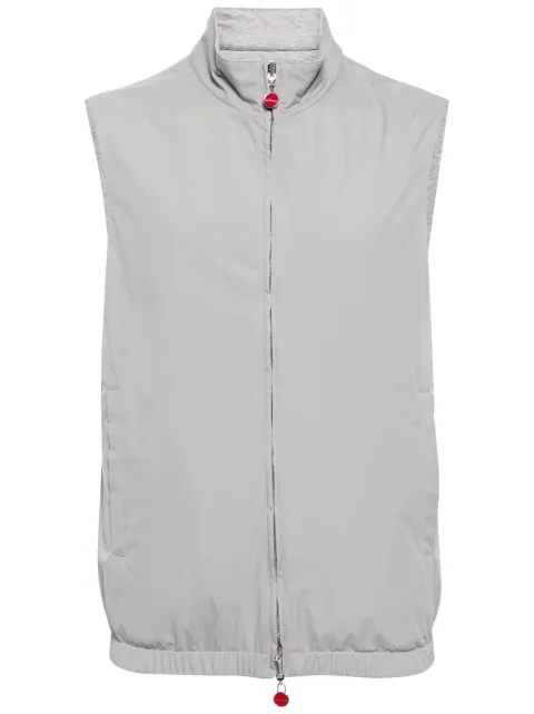 Kiton zip-up reversible gilet