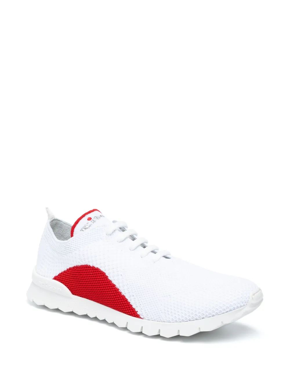 Shop Kiton Fit Knitted Sneakers In White