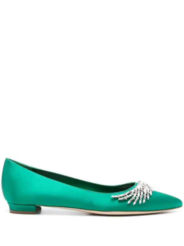 Green ballerina shoes cheap
