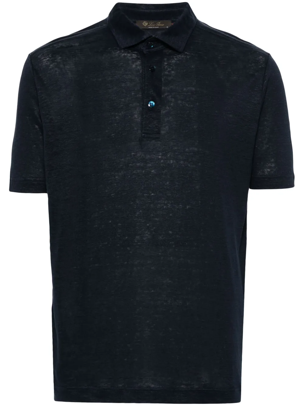 Loro Piana Linen Polo Shirt In Blue