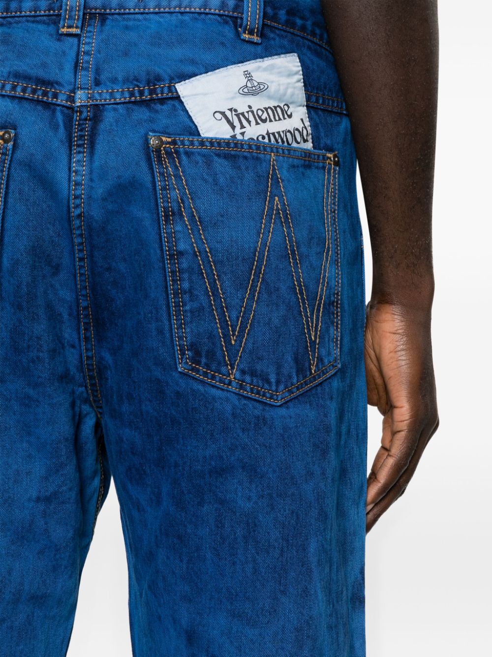 Shop Vivienne Westwood Ranch Straight-leg Jeans In Blue