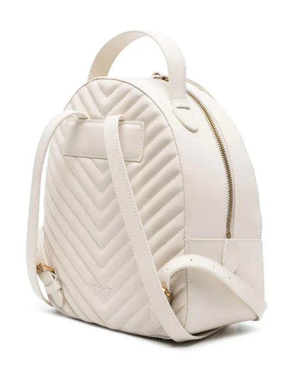 Quilted leather backpack best sale