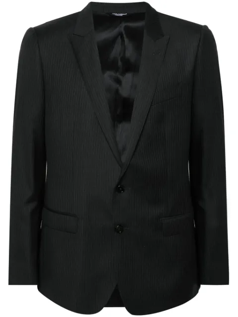 Dolce & Gabbana blazer en laine vierge à fines rayures