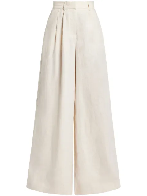 STAUD Sasha linen wide-leg trousers