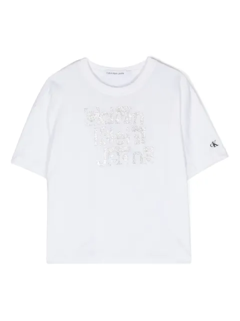 Calvin Klein Kids glitter-logo T-shirt