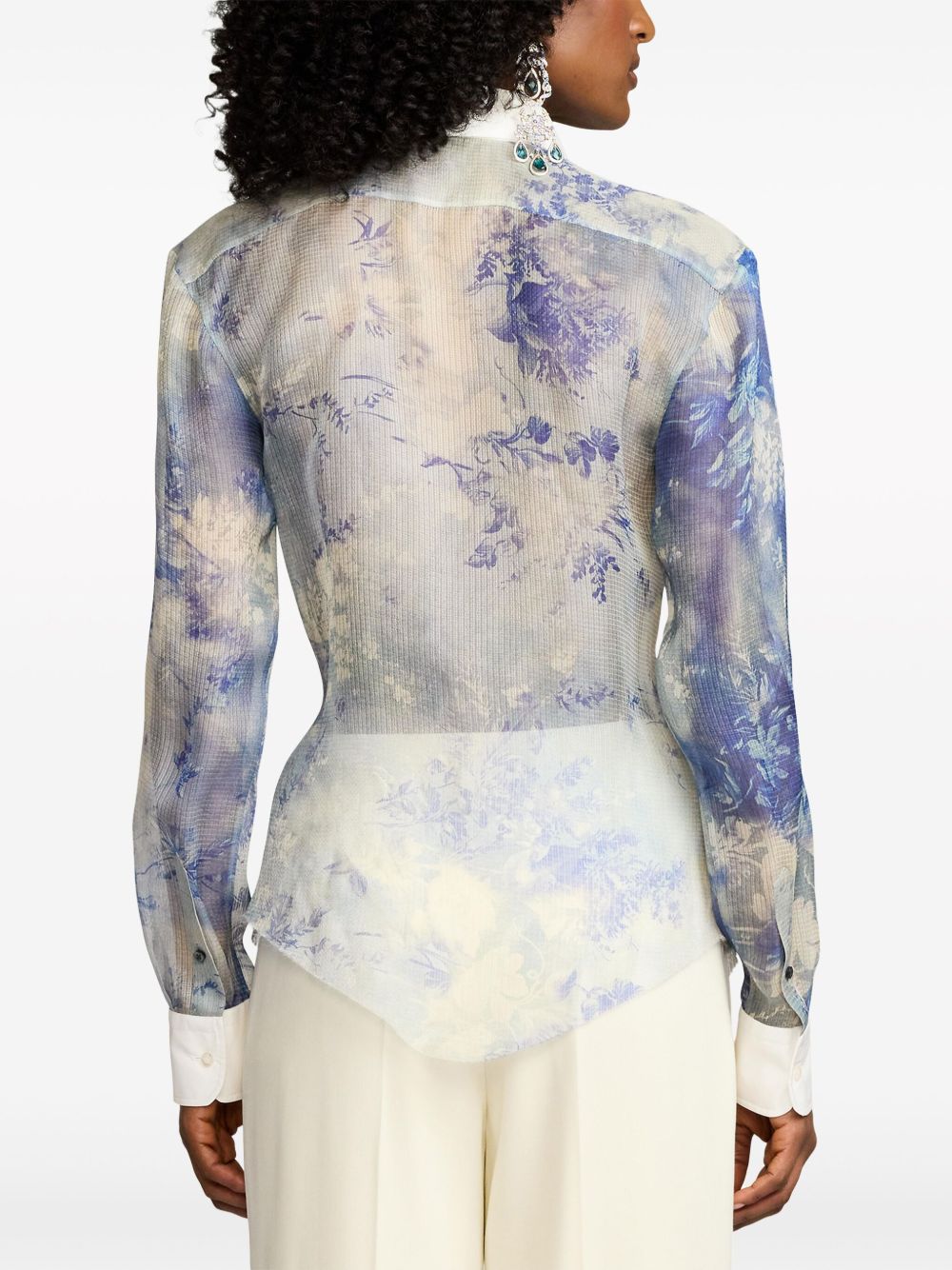 Ralph Lauren Collection Nancie floral-print silk shirt Women