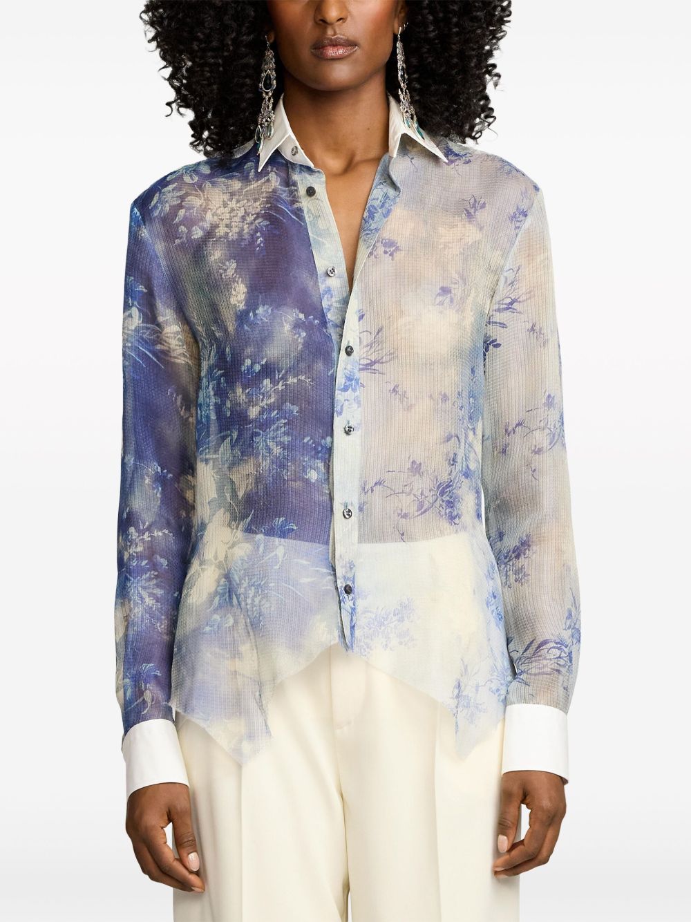 Ralph Lauren Collection Nancie floral-print silk shirt Women