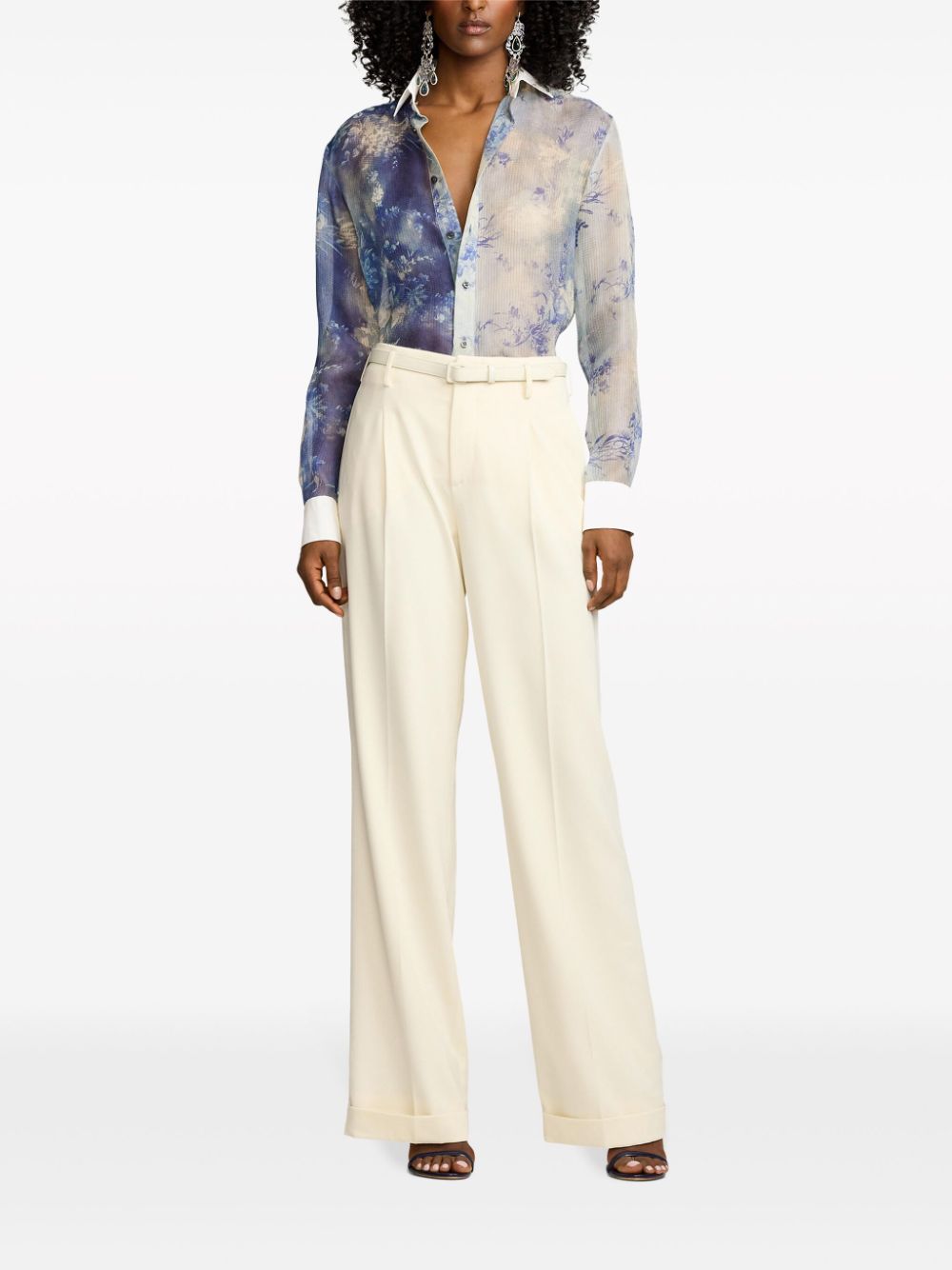 Ralph Lauren Collection Zijden blouse - Blauw