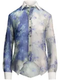 Ralph Lauren Collection Nancie floral-print silk shirt - Blue