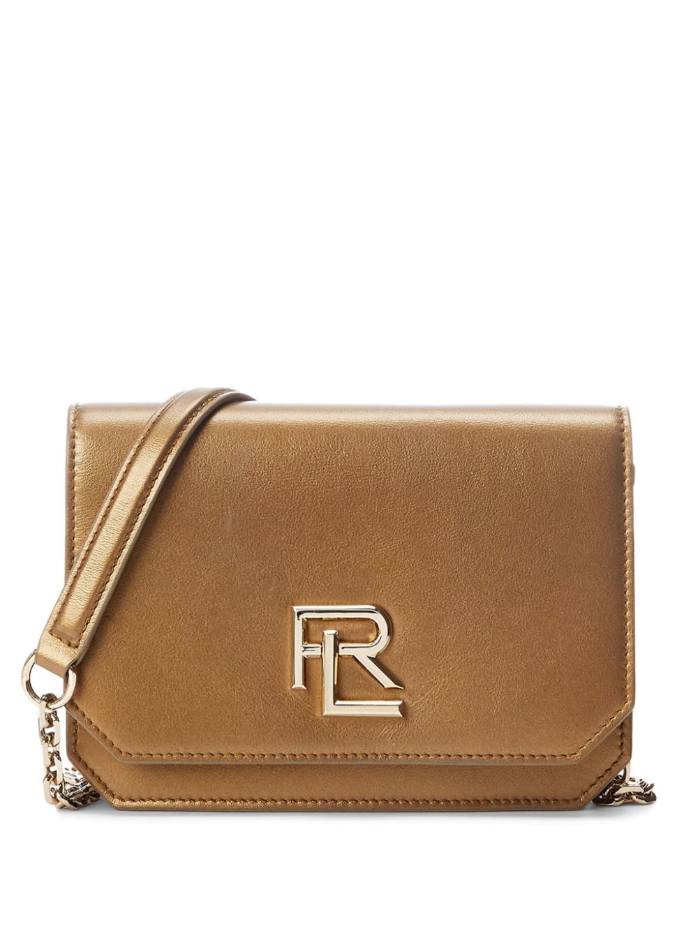 Ralph Lauren Rl 88 Leather Crossbody Bag In Brown