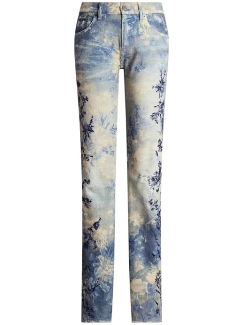 Ralph Lauren Collection floral-print cotton jeans