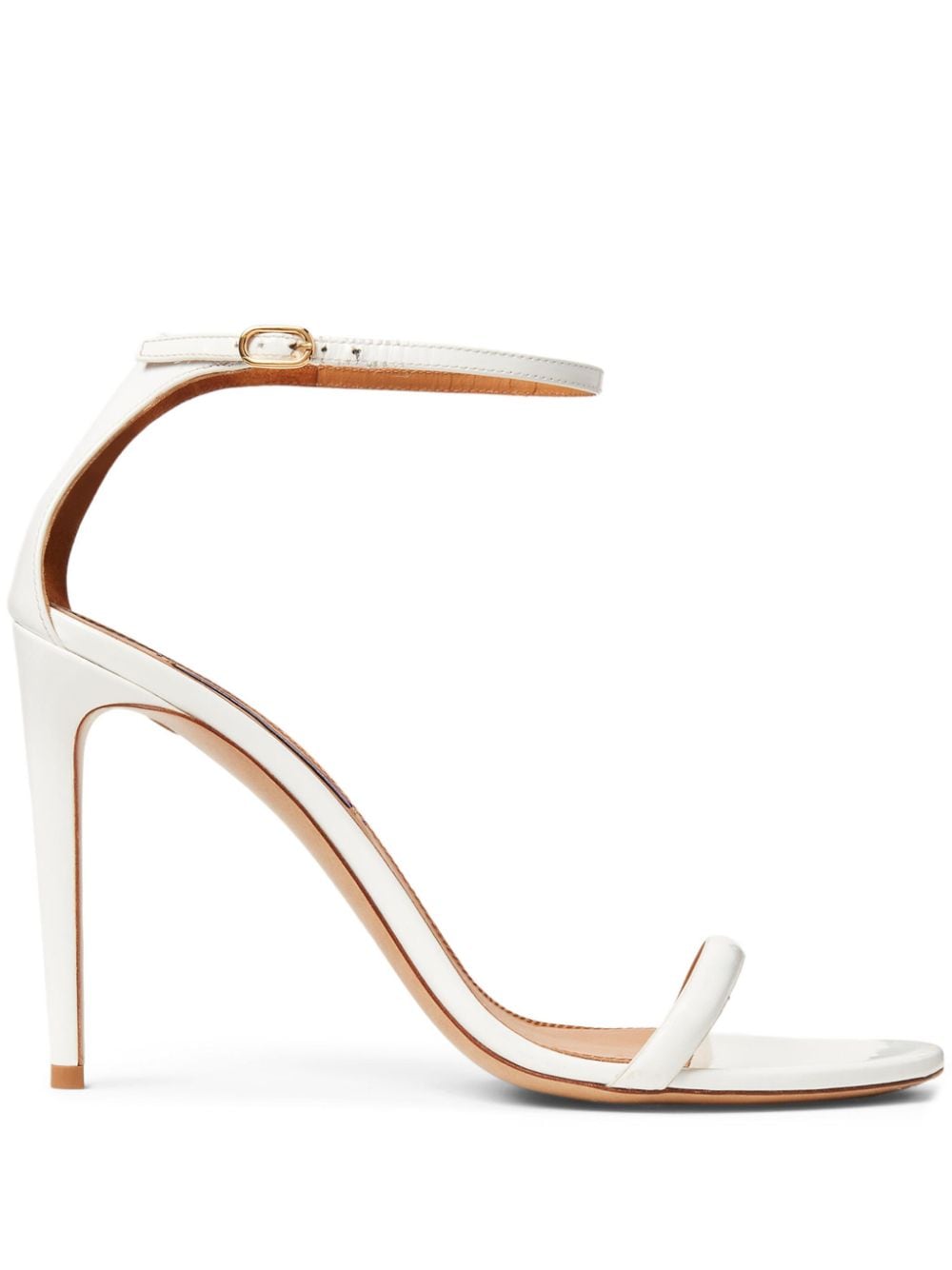 Ralph Lauren Krystina 100mm Leather Sandals In White