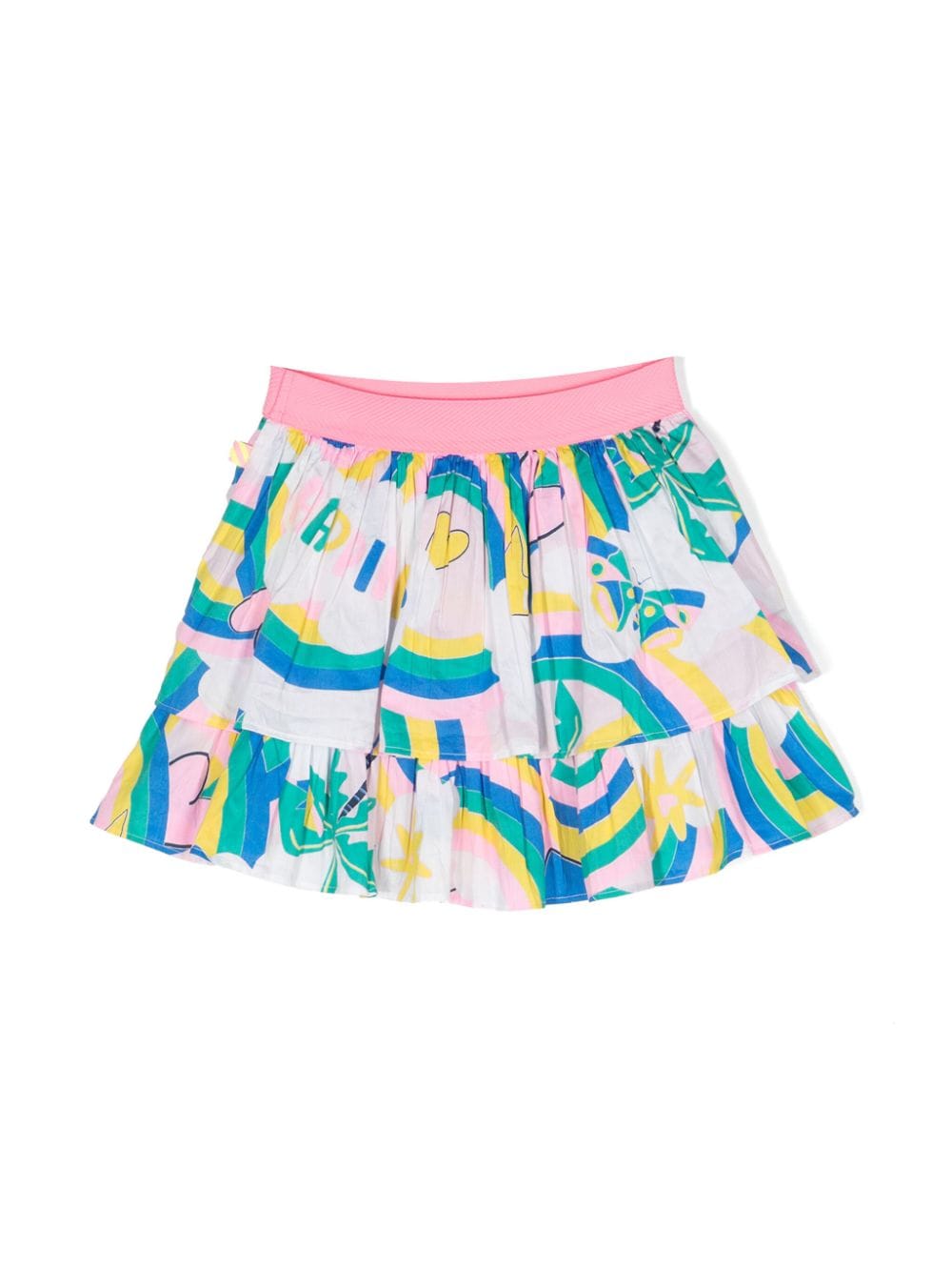 Shop Billieblush Layered Cotton Mini Skirt In 粉色