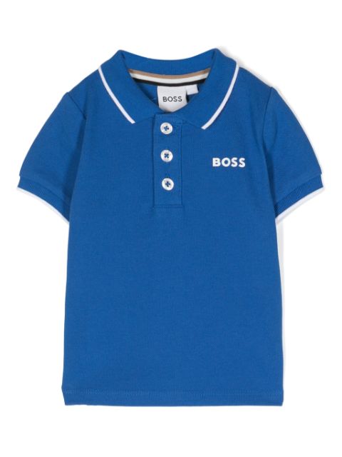 BOSS Kidswear logo-print polo shirt