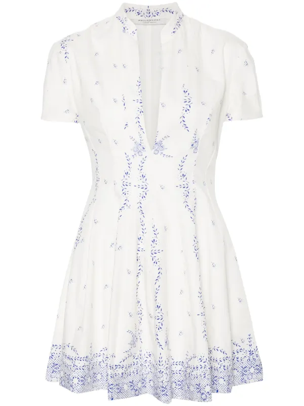 philosophy di lorenzo serafini floral mini dress Philosophy Di Lorenzo Serafini Floral Print Ruffled Mini Dress