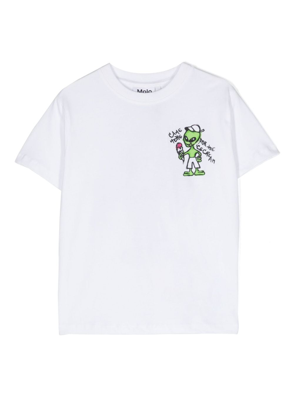 Shop Molo Rodney Icecream Alien-print T-shirt In White