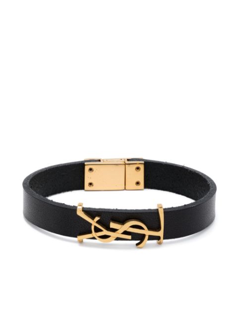 Saint Laurent Cassandre leather bracelet