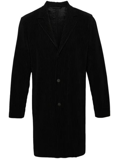 Homme Plissé Issey Miyake notched-lapels plissé coat