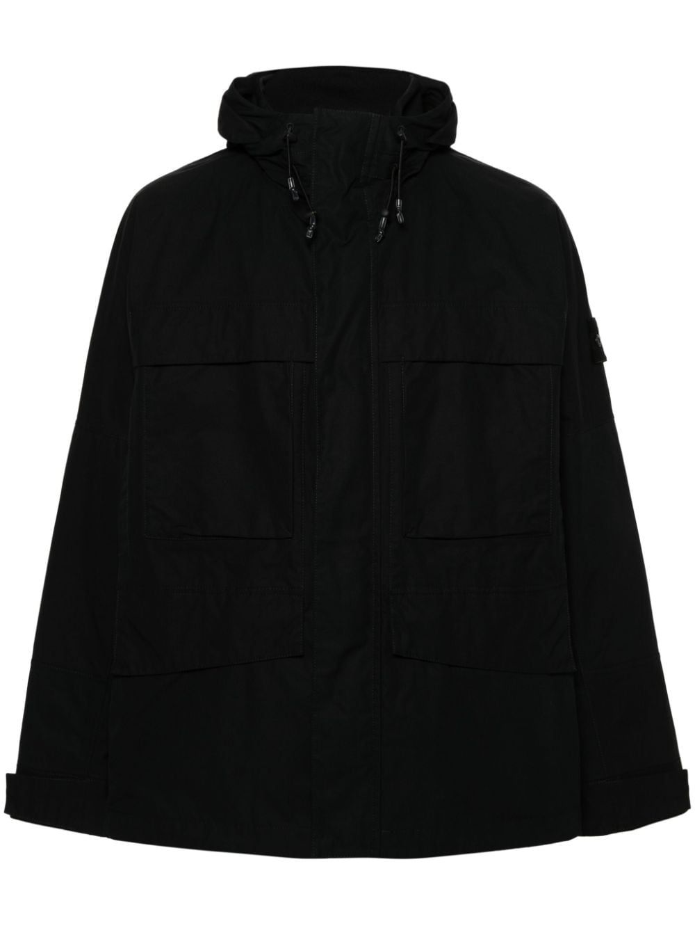 Stone Island Ghost Compass-badge Jacket In Black