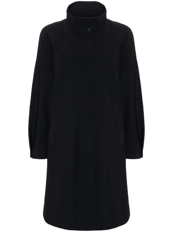 Herno Single-breasted Midi Coat in Black
