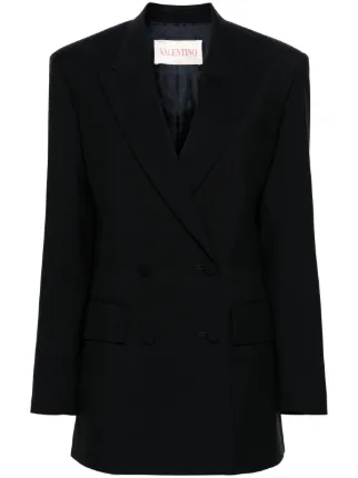 Valentino Garavani peak lapels double breasted Blazer Blue FARFETCH UZ