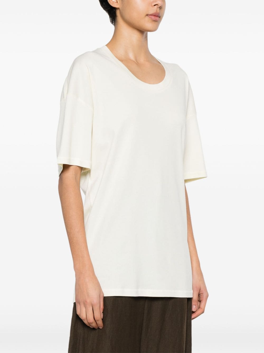 Shop Lemaire Seam-detailing T-shirt In Gelb