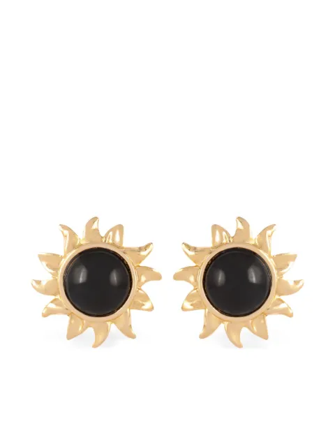 Susan Caplan Vintage 1980s Vintage Sun clip-on earrings
