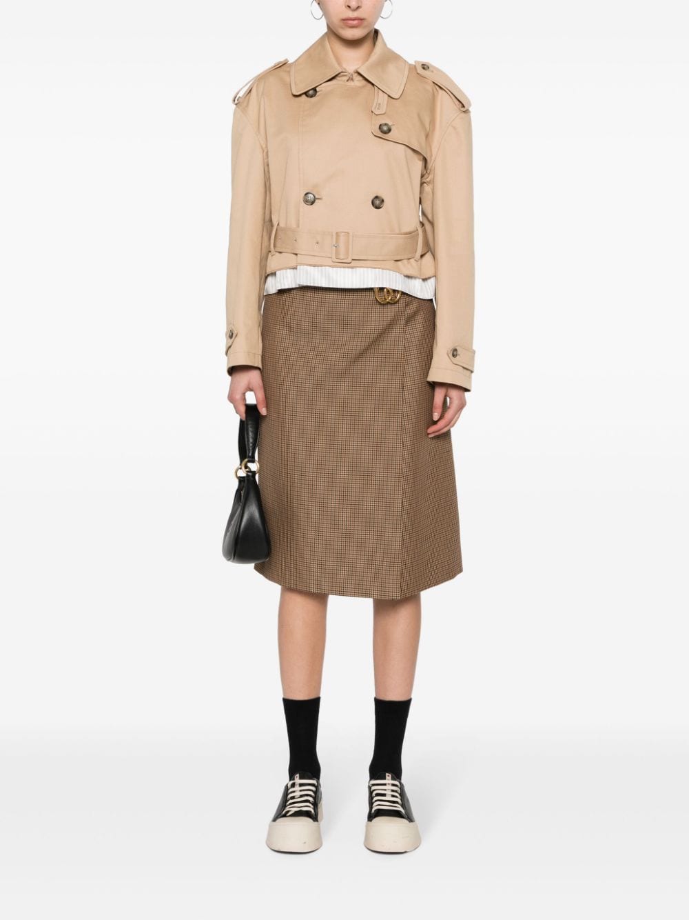 Shop Apc Layered Trench Coat In Neutrals