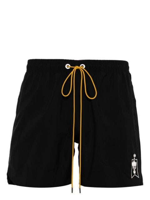 RHUDE shorts de playa con logo bordado