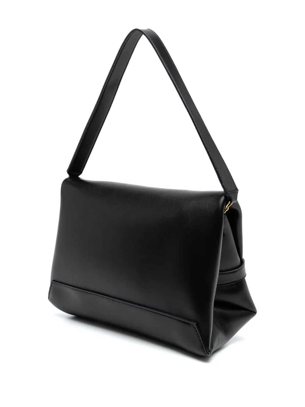 Shop Victoria Beckham Chain Pouch Leather Shoulder Bag In Black