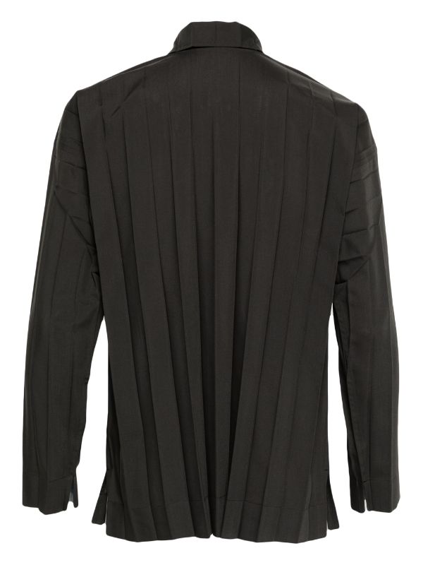 Homme Plissé Issey Miyake Camisa Edge Con Pliegues | Gris | FARFETCH ES