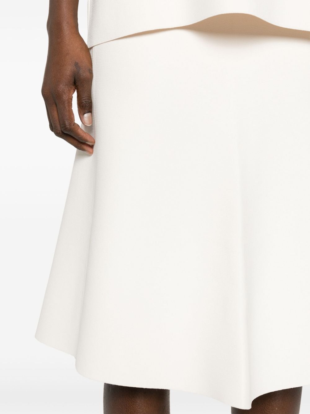 Shop Jil Sander A-line Midi Skirt In White