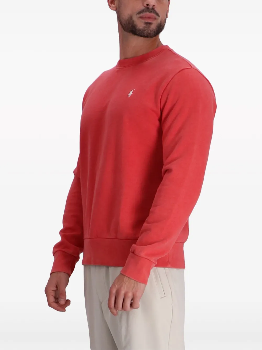 Polo Ralph Lauren Polo Pony-embroidered Cotton Sweatshirt In Red