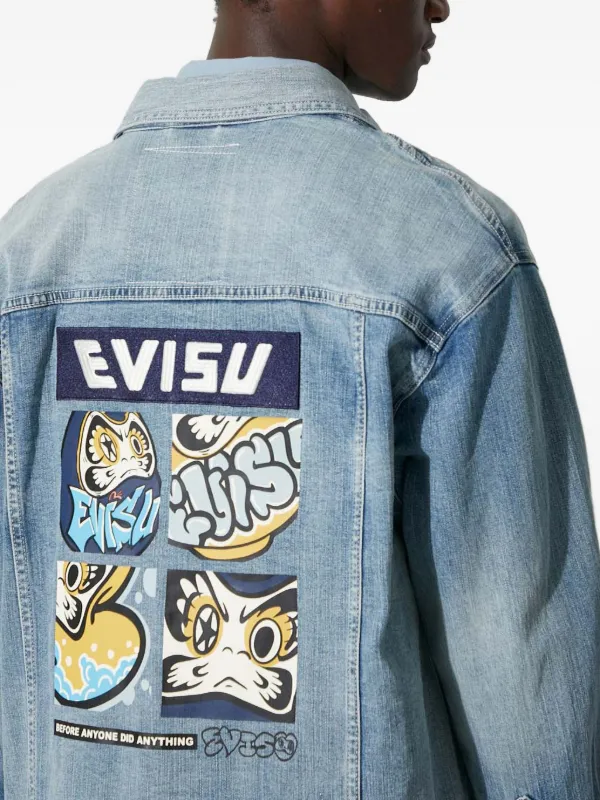 EVISU パッチワーク デニムジャケット | ブルー | FARFETCH JP