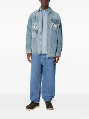 EVISU パッチワーク デニムジャケット | ブルー | FARFETCH JP