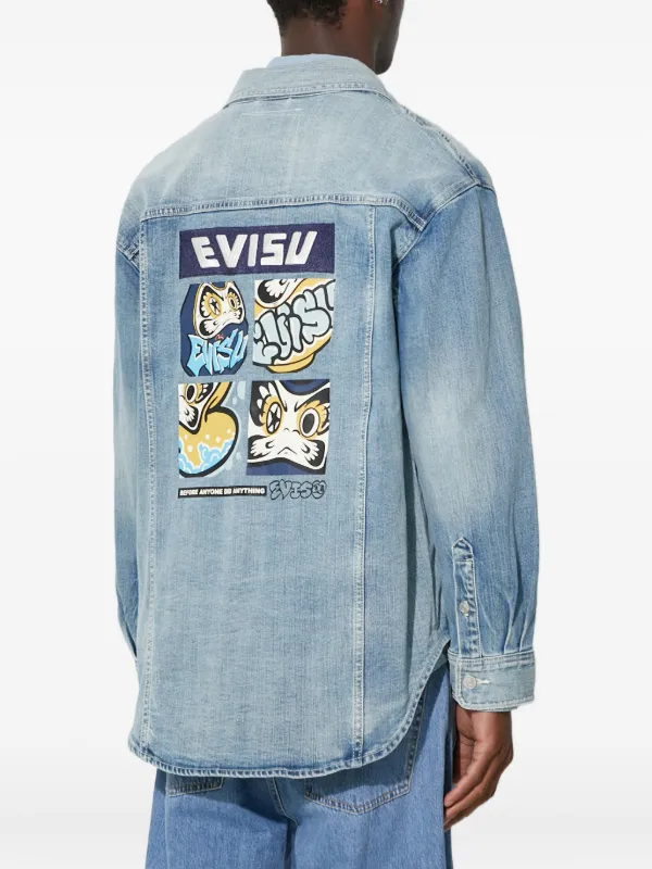 EVISU パッチワーク デニムジャケット | ブルー | FARFETCH JP