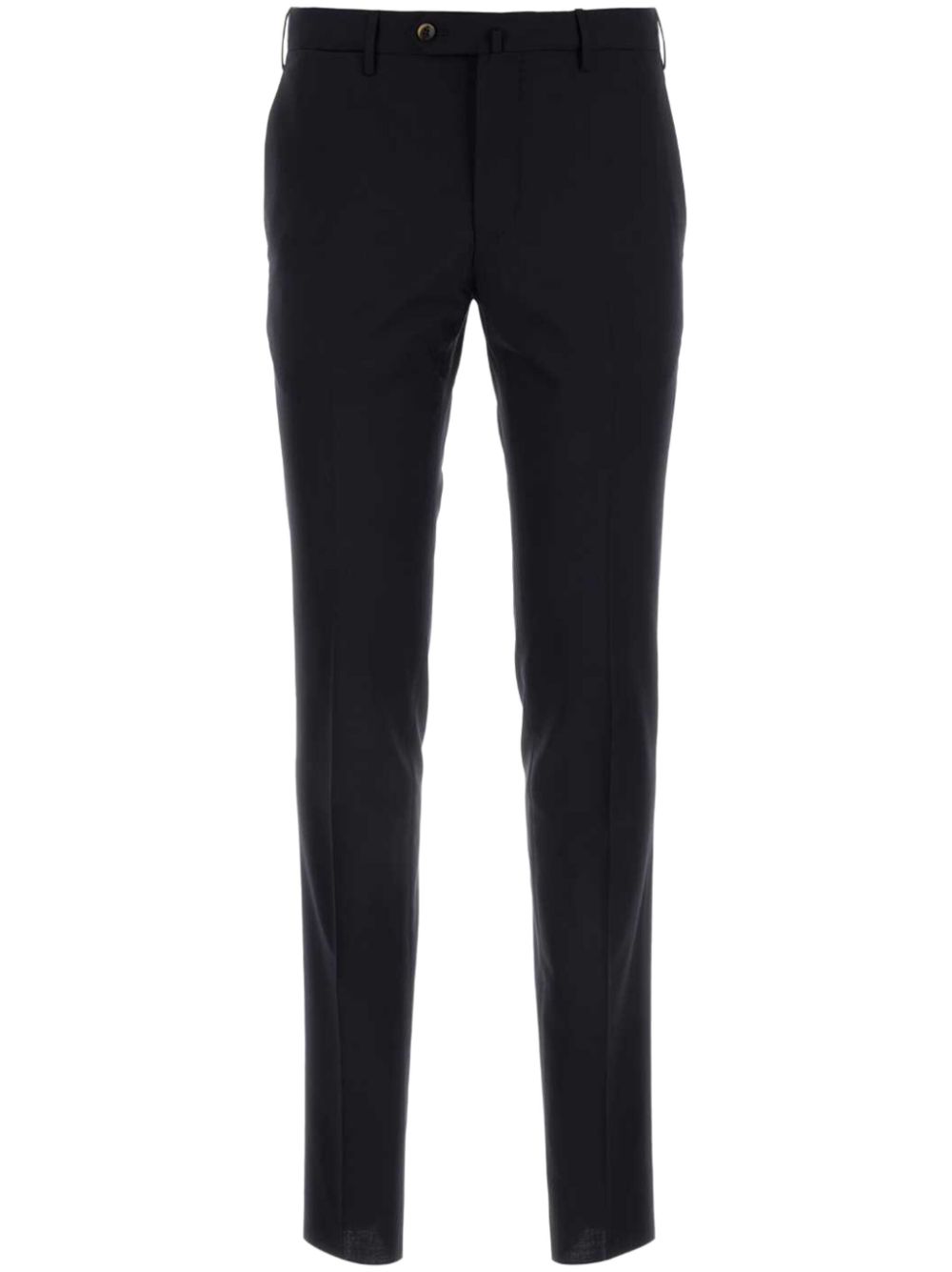 pressed-crease tailored trousers