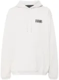 Les Benjamins logo-print cotton hoodie - Grey