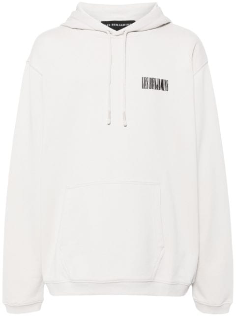 Les Benjamins logo-print cotton hoodie