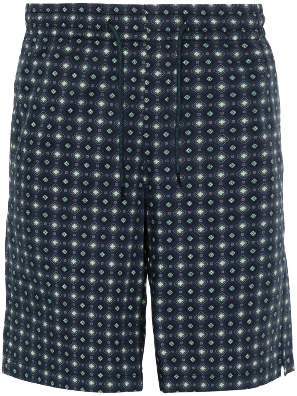 A.P.C. Viincento shorts met geometrische patroon Blauw